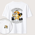 Cafecto and Gains Dog Classic T Shirt （Two Sided Print）