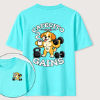 Cafecto and Gains Dog Classic T Shirt （Two Sided Print）