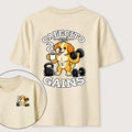 Cafecto and Gains Dog Classic T Shirt （Two Sided Print）