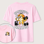 Cafecto and Gains Dog Classic T Shirt （Two Sided Print）