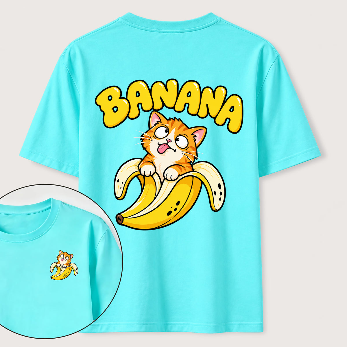 Banana Cat Classic T-Shirt（Two Sided Print）