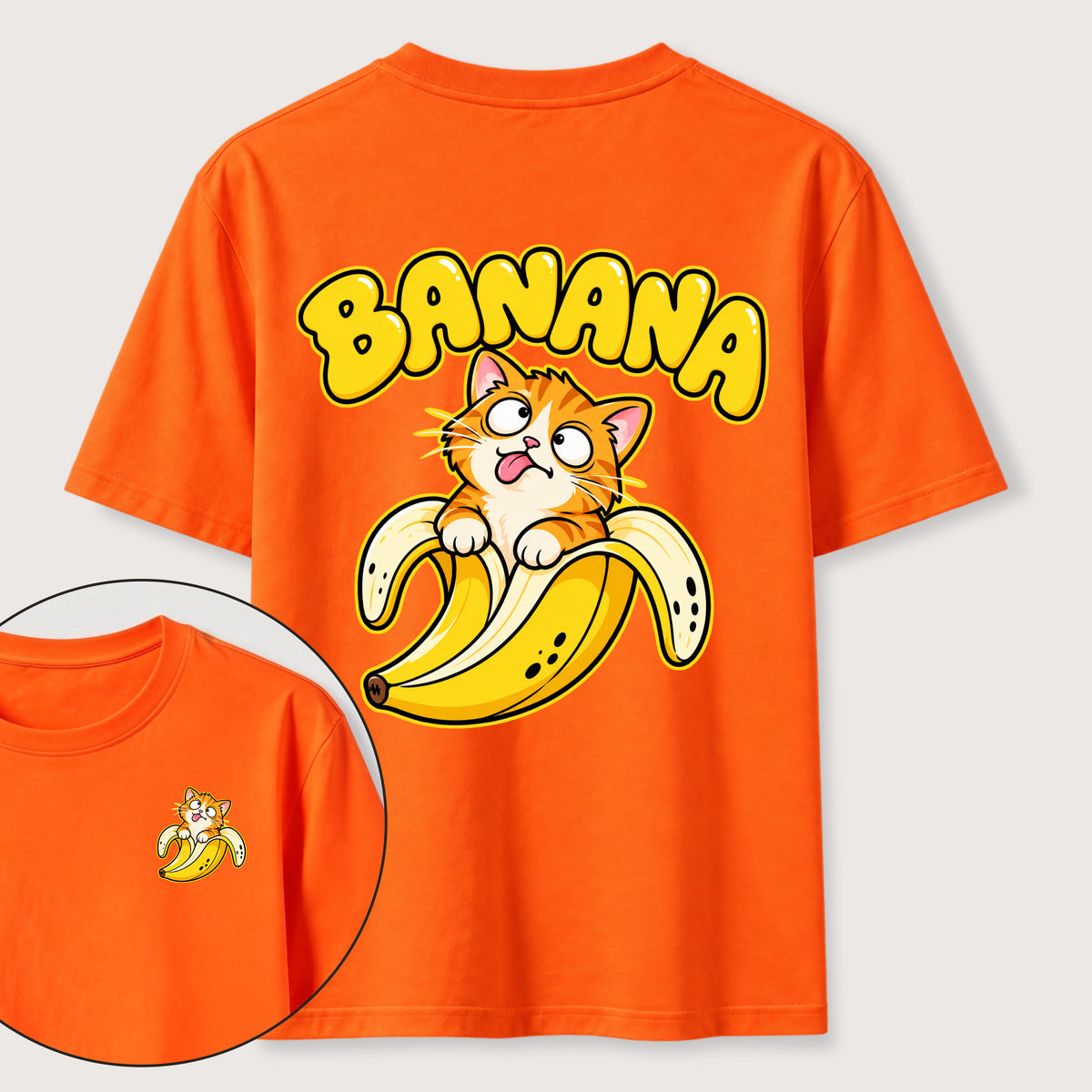 Banana Cat Classic T-Shirt（Two Sided Print）