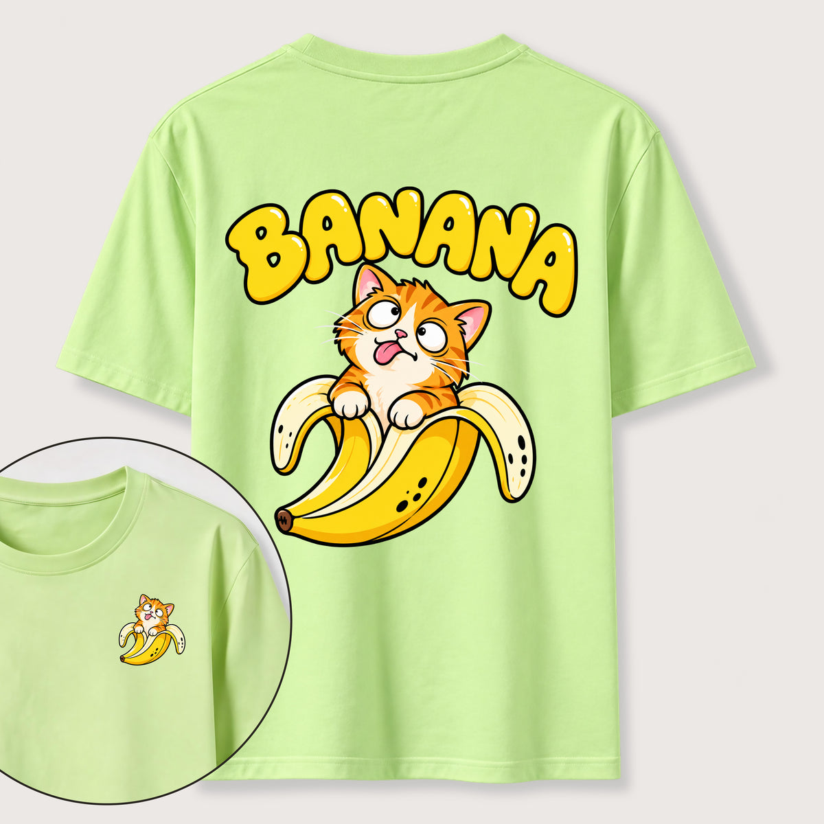 Banana Cat Classic T-Shirt（Two Sided Print）