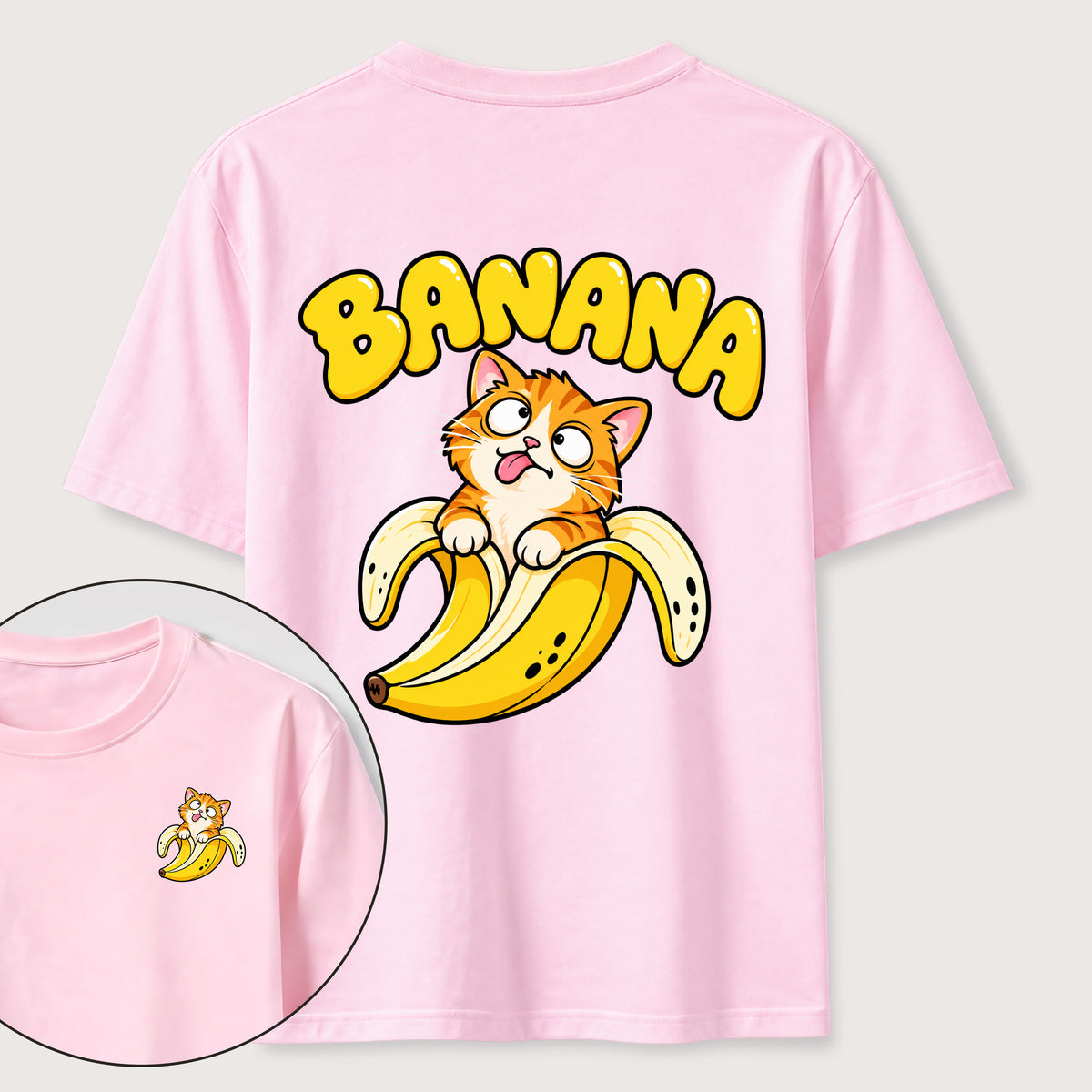 Banana Cat Classic T-Shirt（Two Sided Print）