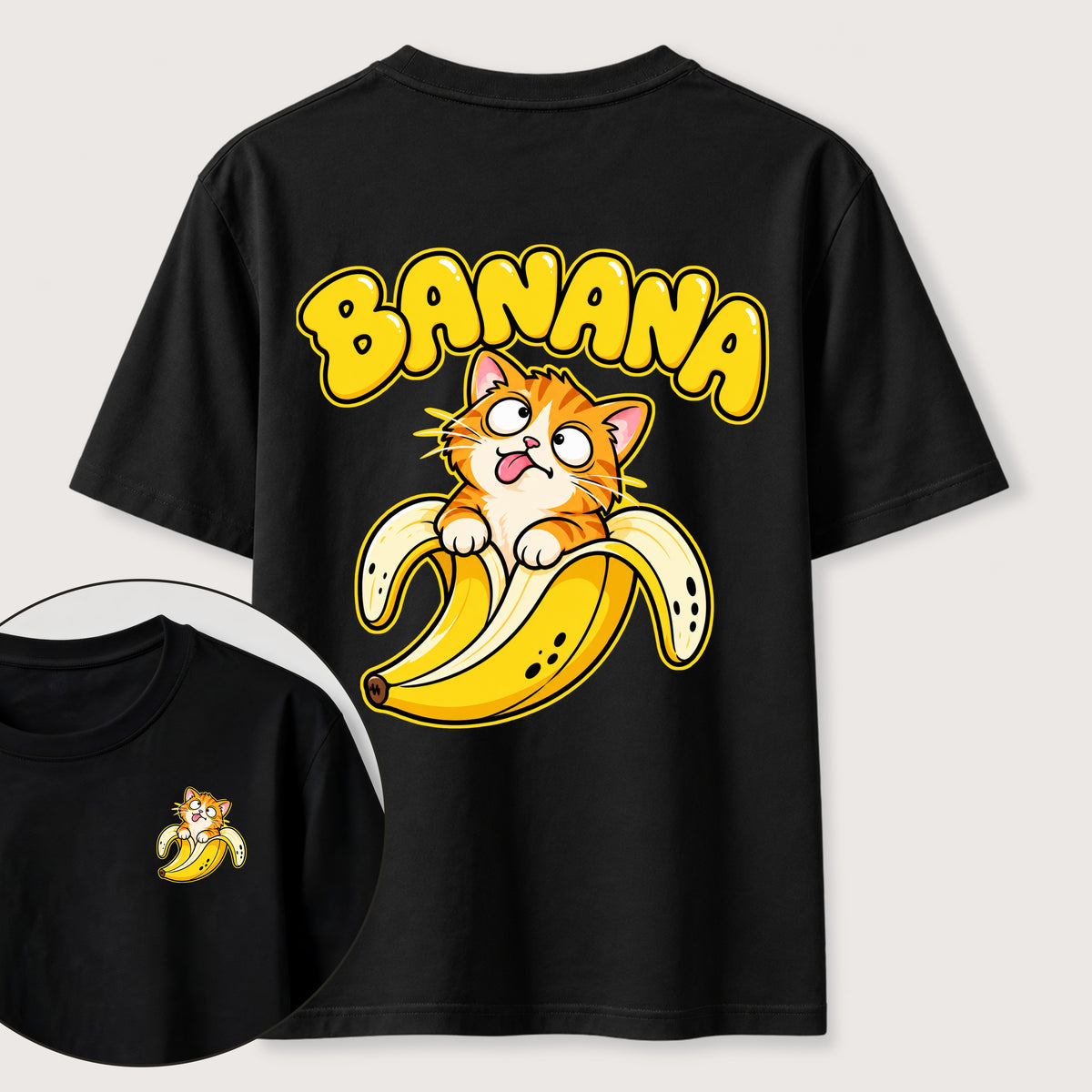 Banana Cat Classic T-Shirt（Two Sided Print）