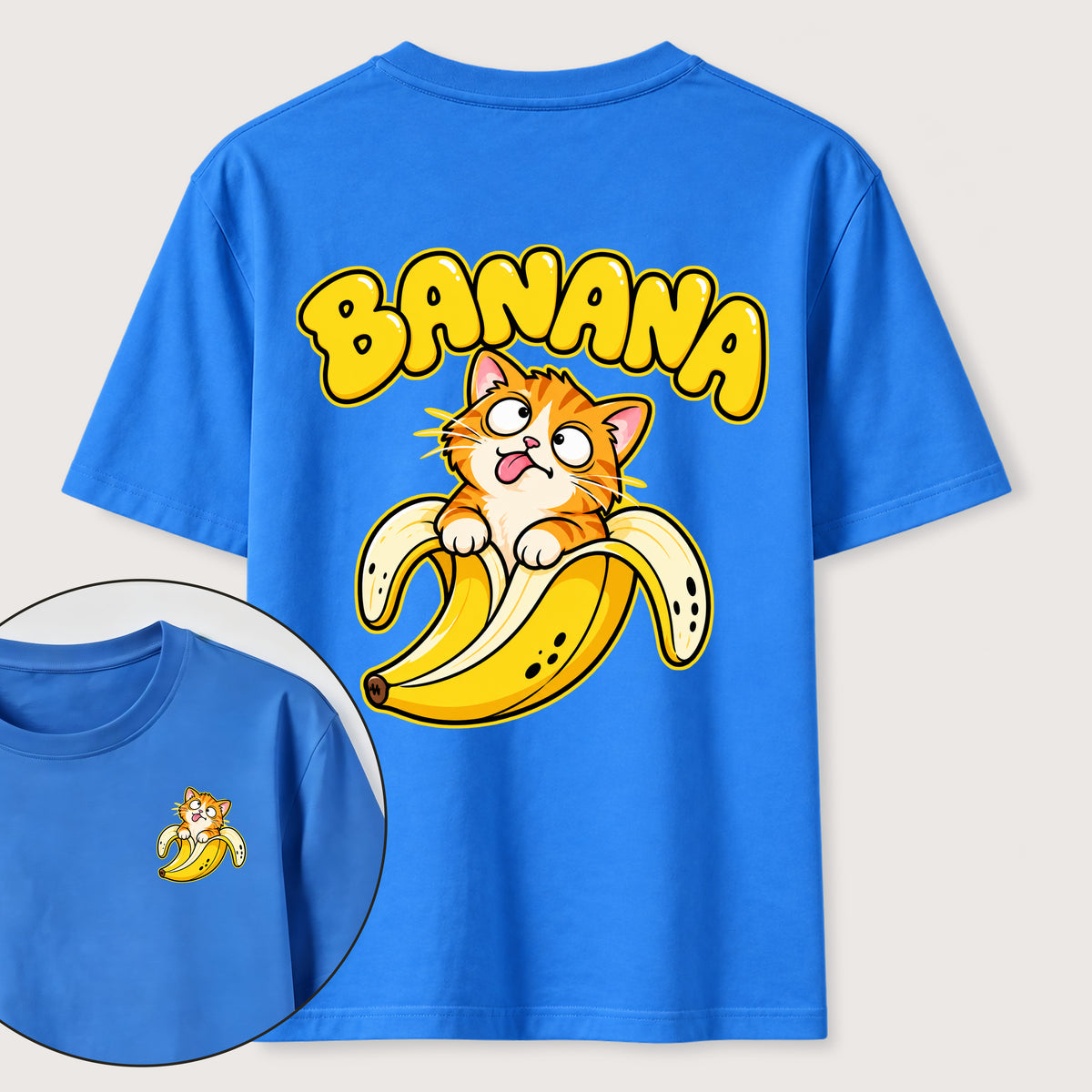 Banana Cat Classic T-Shirt（Two Sided Print）