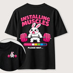 Installing Muscles Rabbit Classic T Shirt （Two Sided Print）