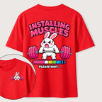 Installing Muscles Rabbit Classic T Shirt （Two Sided Print）