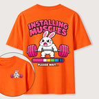Installing Muscles Rabbit Classic T Shirt （Two Sided Print）