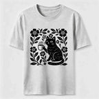 Coffee Cat Floral Classic T-Shirt