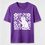 Coffee Cat Floral Classic T-Shirt