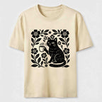 Coffee Cat Floral Classic T-Shirt