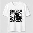 Coffee Cat Floral Classic T-Shirt