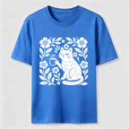 Coffee Cat Floral Classic T-Shirt
