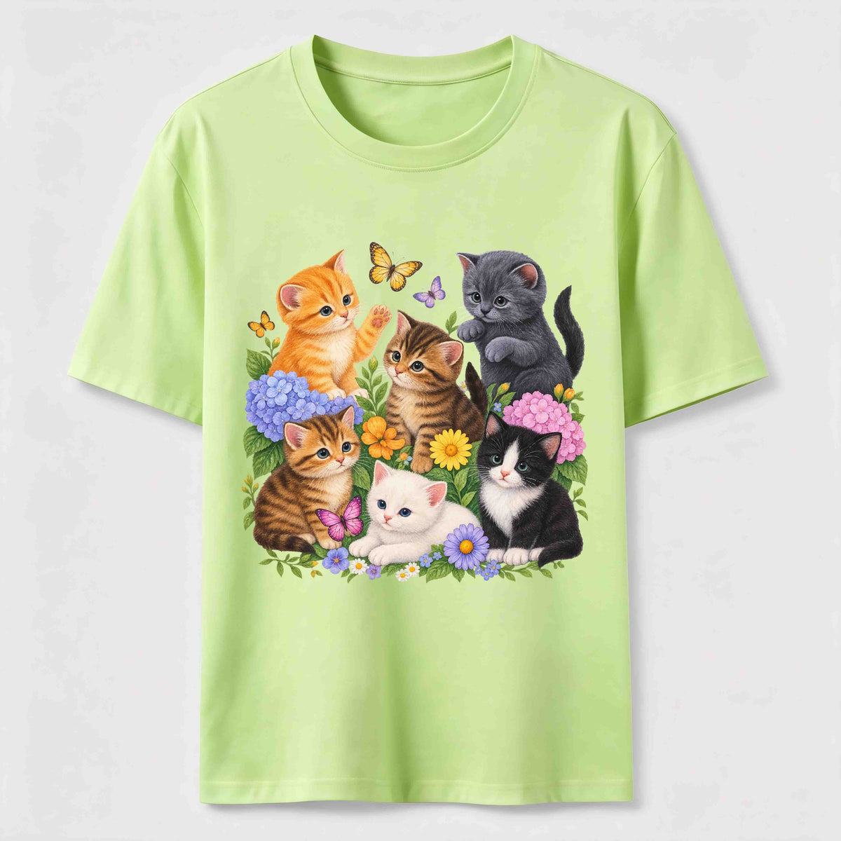 Floral Kittens Classic T-Shirt