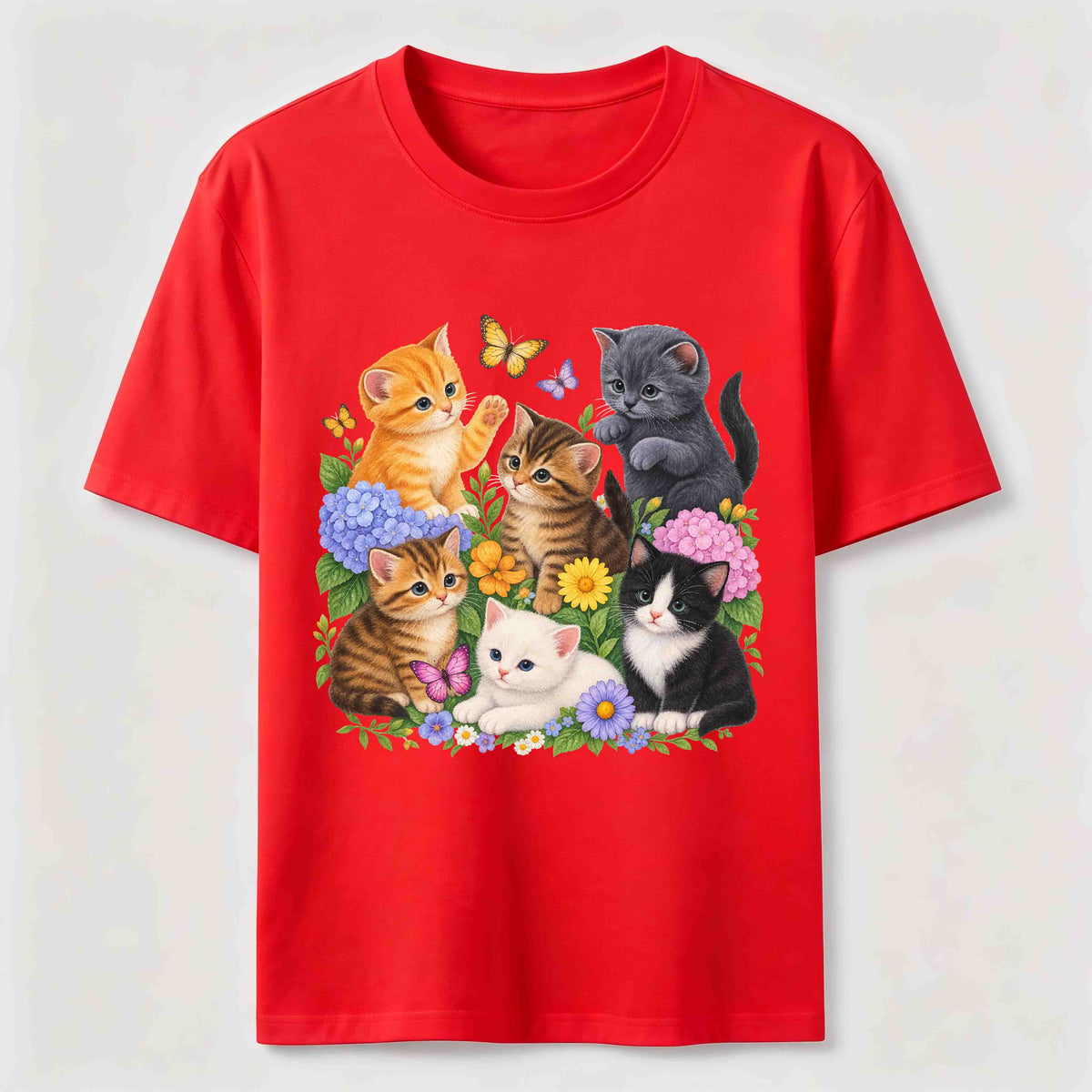 Floral Kittens Classic T-Shirt