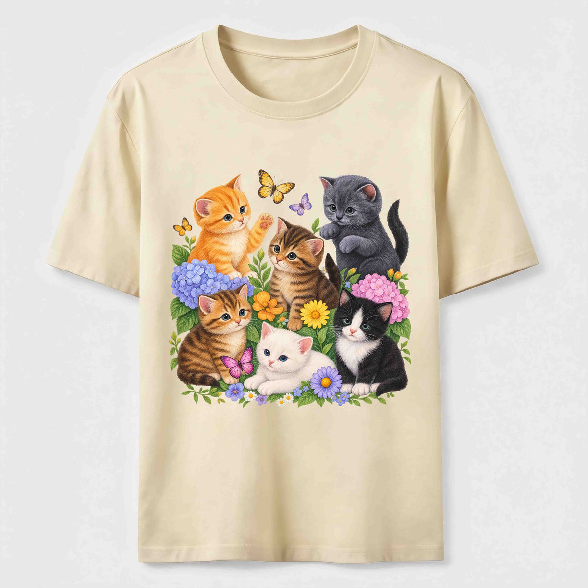 Floral Kittens Classic T-Shirt