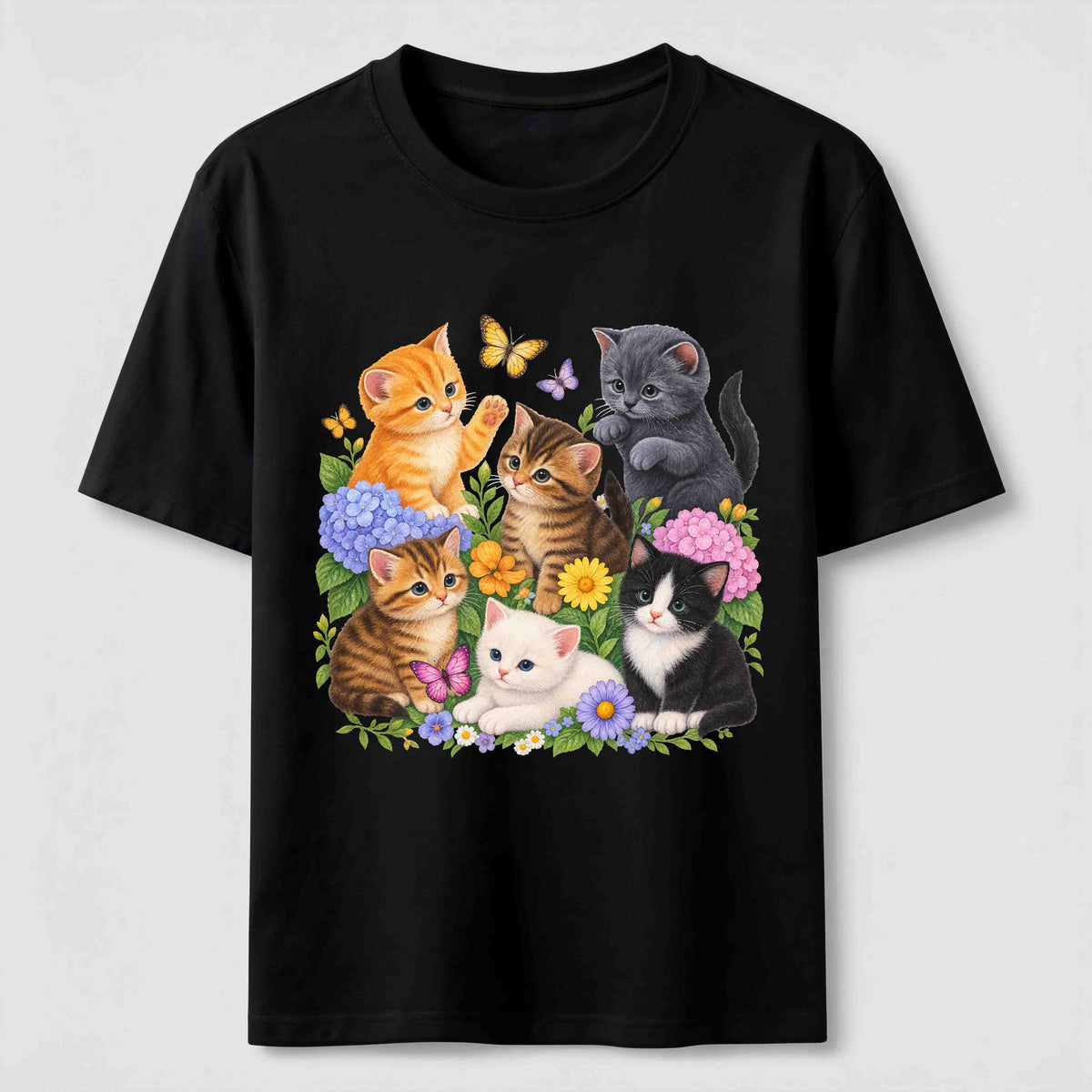 Floral Kittens Classic T-Shirt