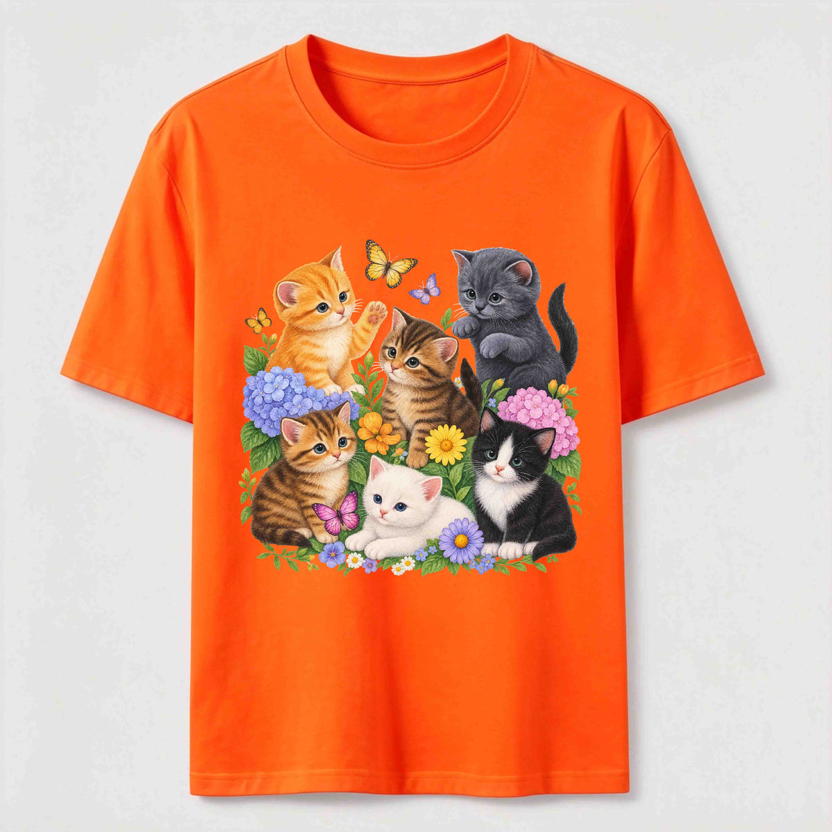Floral Kittens Classic T-Shirt