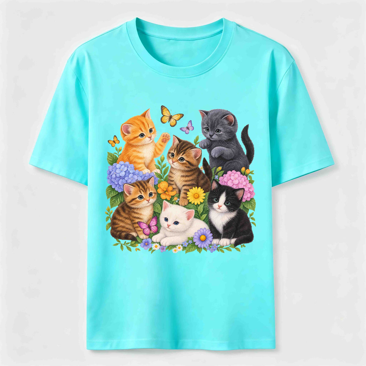 Floral Kittens Classic T-Shirt