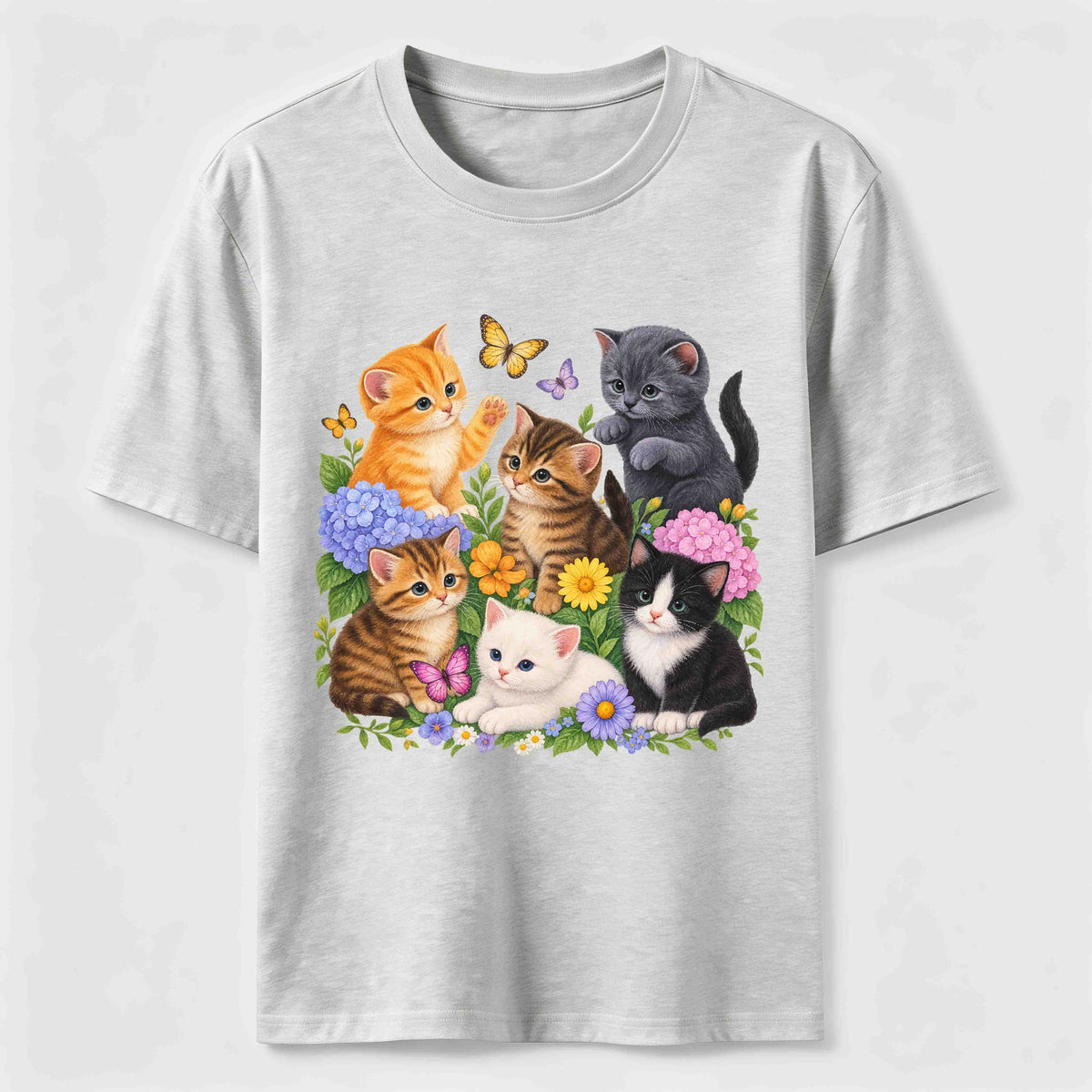 Floral Kittens Classic T-Shirt