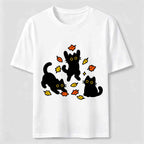 Autumn Black Cats Classic T-Shirt