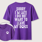 I Didnt Want to Leave My Dogs Classic T Shirt (Two Sided Print)