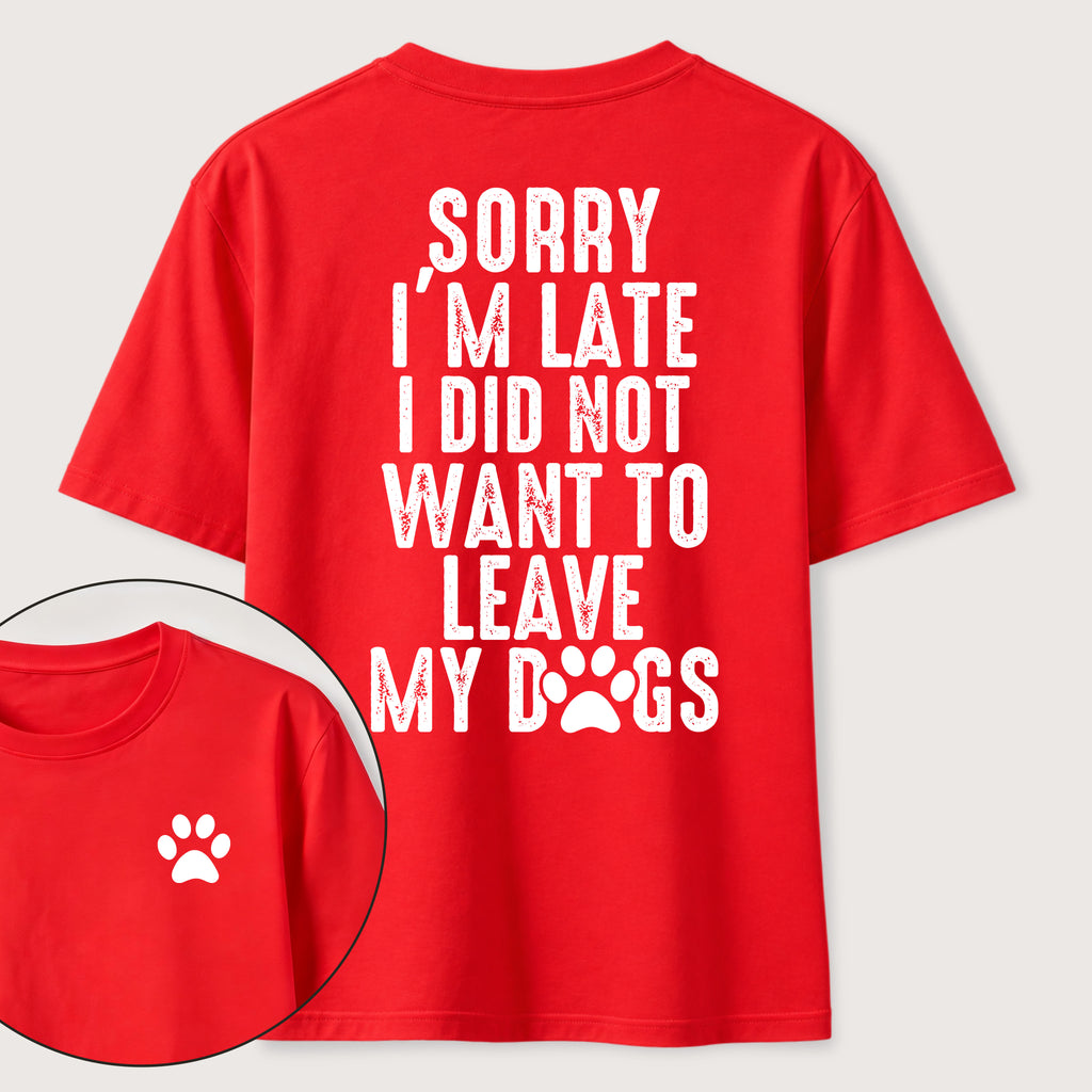 I Didnt Want to Leave My Dogs Classic T Shirt (Two Sided Print)