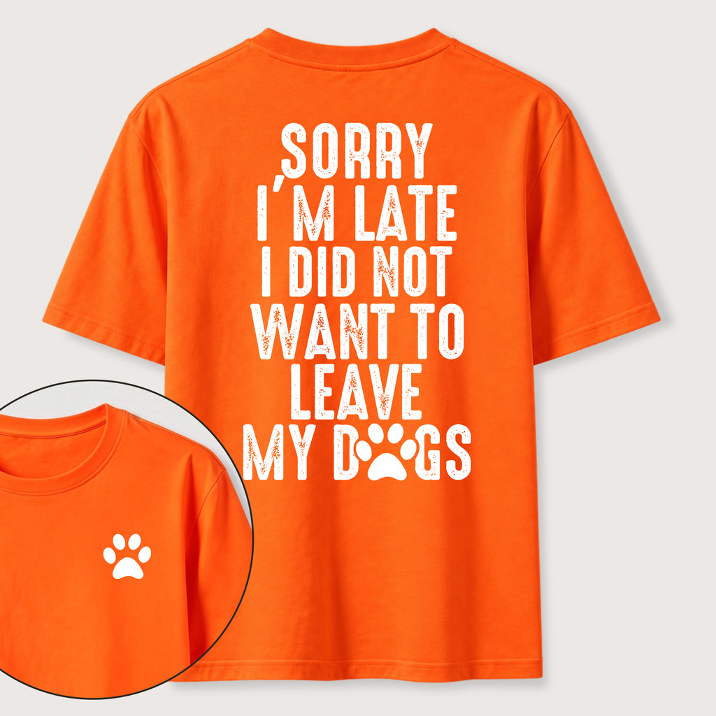I Didnt Want to Leave My Dogs Classic T Shirt (Two Sided Print)