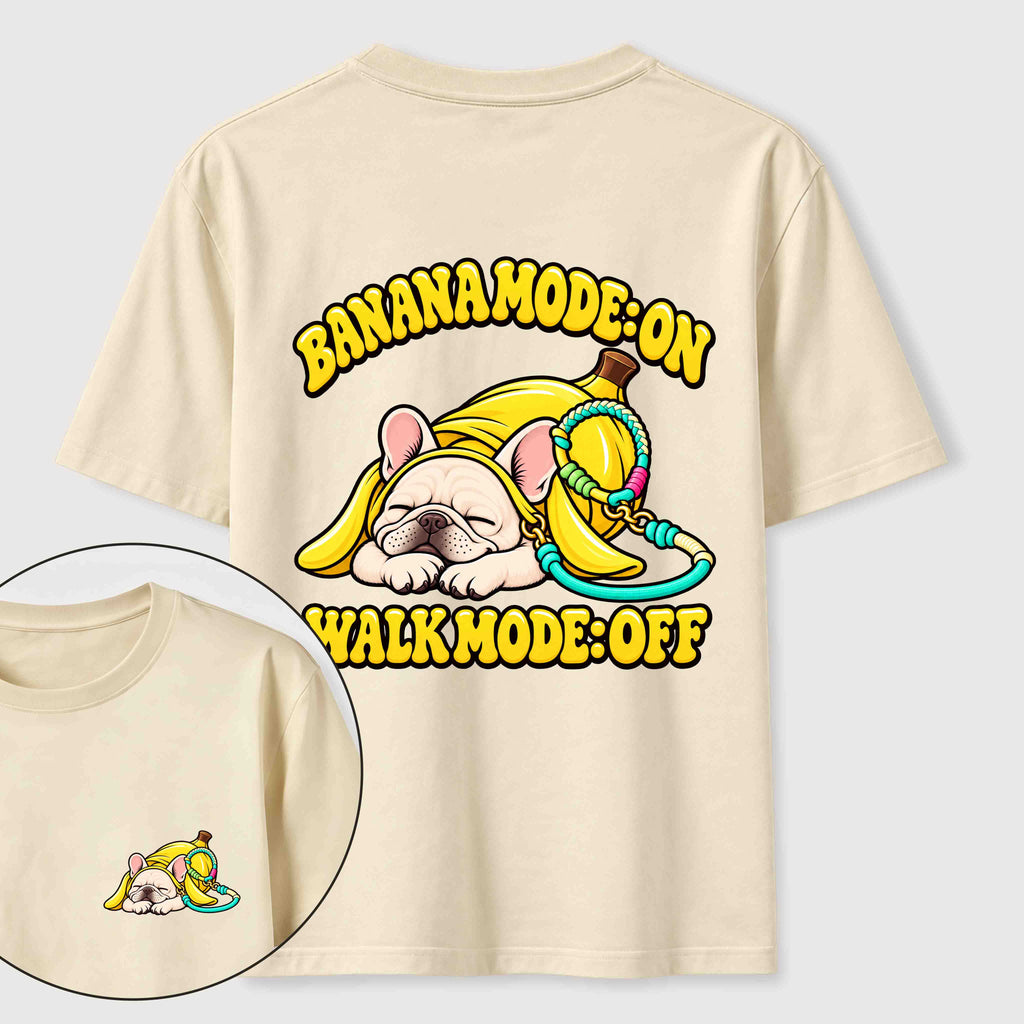 Banana Mode French Bulldog Classic T-Shirt（Two Sided Print）