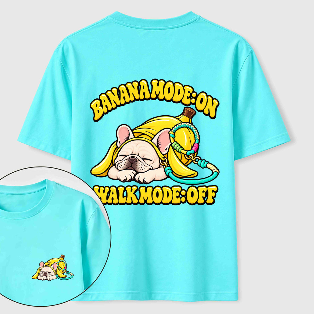 Banana Mode French Bulldog Classic T-Shirt（Two Sided Print）