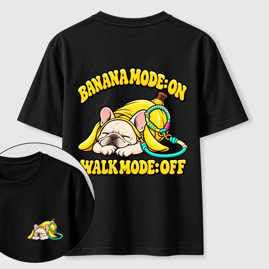Banana Mode French Bulldog Classic T-Shirt（Two Sided Print）