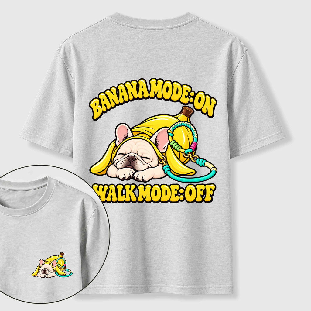 Banana Mode French Bulldog Classic T-Shirt（Two Sided Print）
