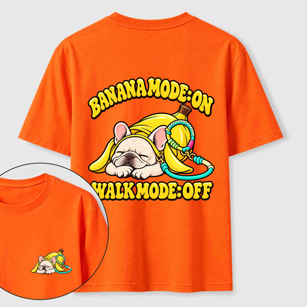 Banana Mode French Bulldog Classic T-Shirt（Two Sided Print）