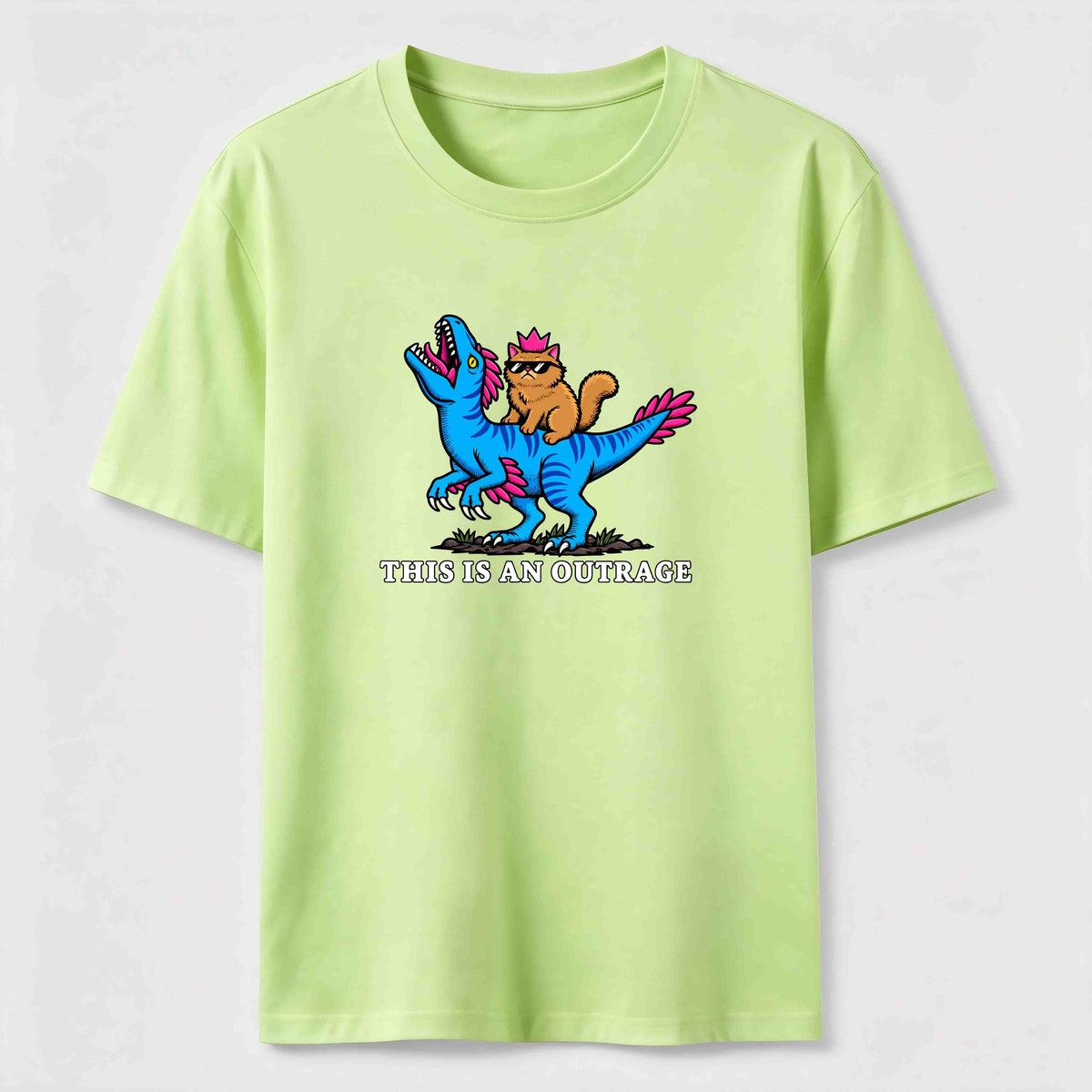Cat Riding Dinosaur Classic T-Shirt