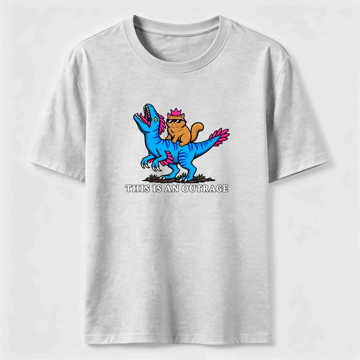 Cat Riding Dinosaur Classic T-Shirt