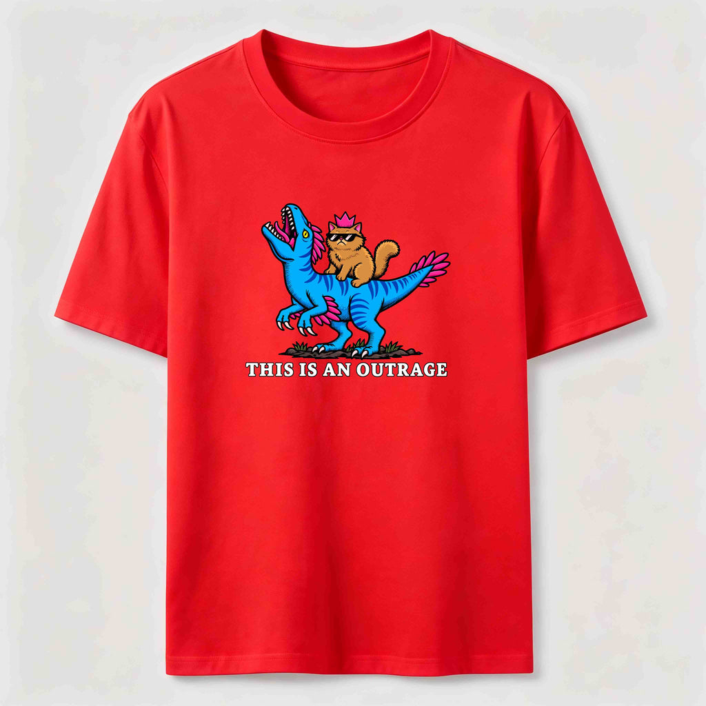 Cat Riding Dinosaur Classic T-Shirt