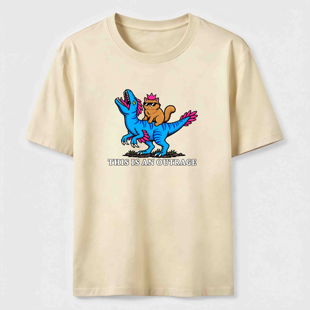Cat Riding Dinosaur Classic T-Shirt