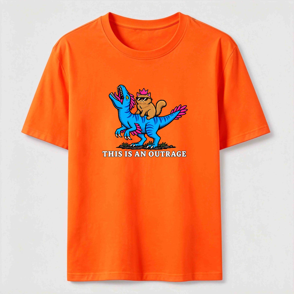 Cat Riding Dinosaur Classic T-Shirt