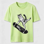 Skateboarding Acrobat Cat Classic T-Shirt