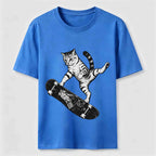 Skateboarding Acrobat Cat Classic T-Shirt