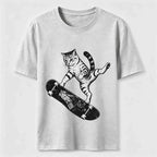 Skateboarding Acrobat Cat Classic T-Shirt