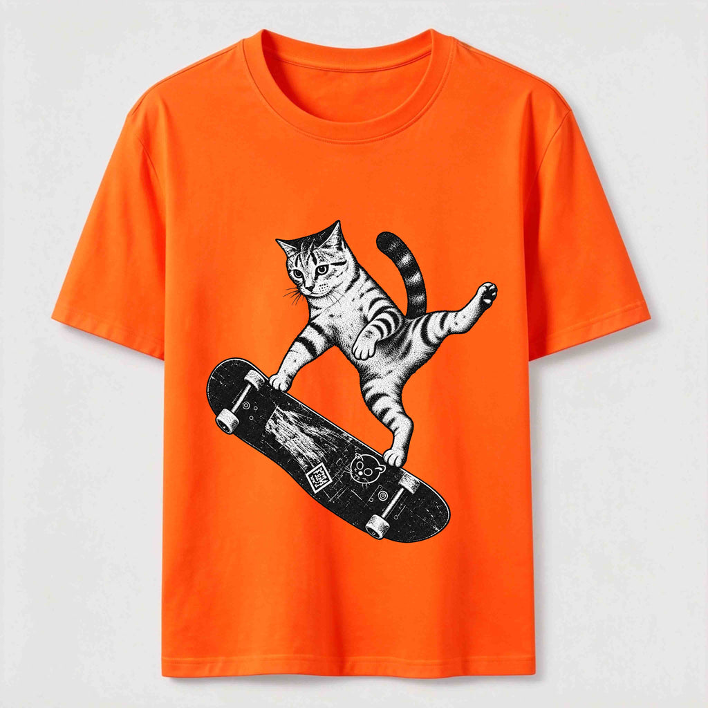 Skateboarding Acrobat Cat Classic T-Shirt