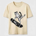 Skateboarding Acrobat Cat Classic T-Shirt