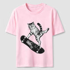 Skateboarding Acrobat Cat Classic T-Shirt