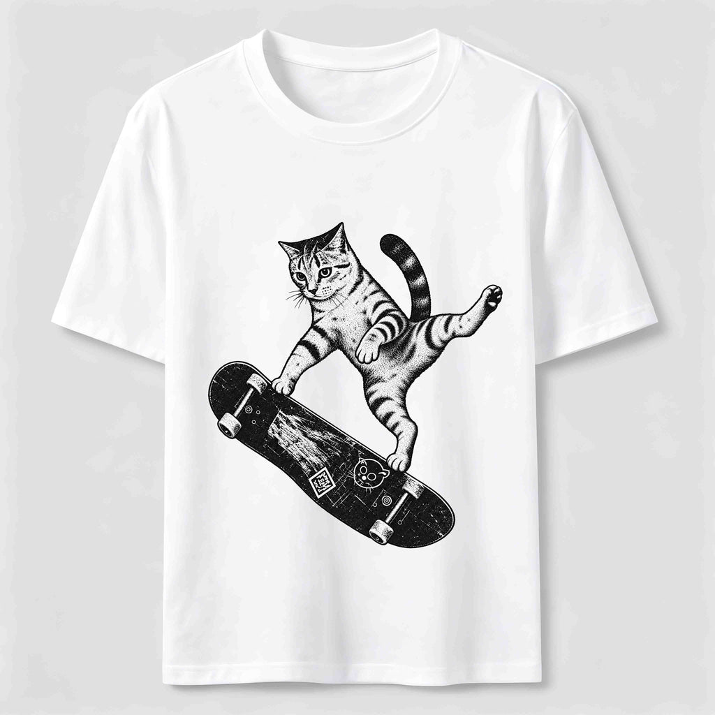 Skateboarding Acrobat Cat Classic T-Shirt