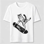 Skateboarding Acrobat Cat Classic T-Shirt