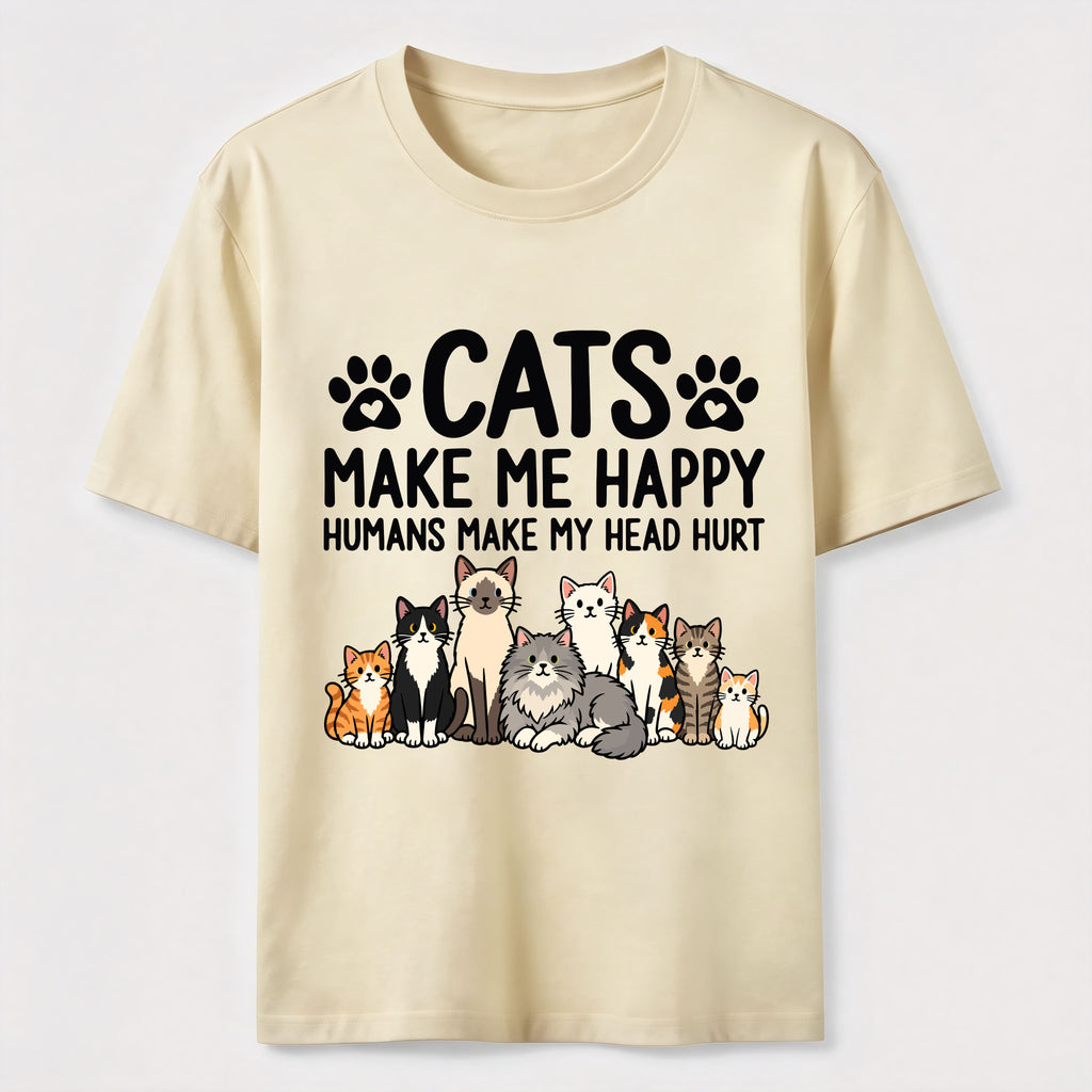 Cats Make Me Happy SLG Classic T-Shirt