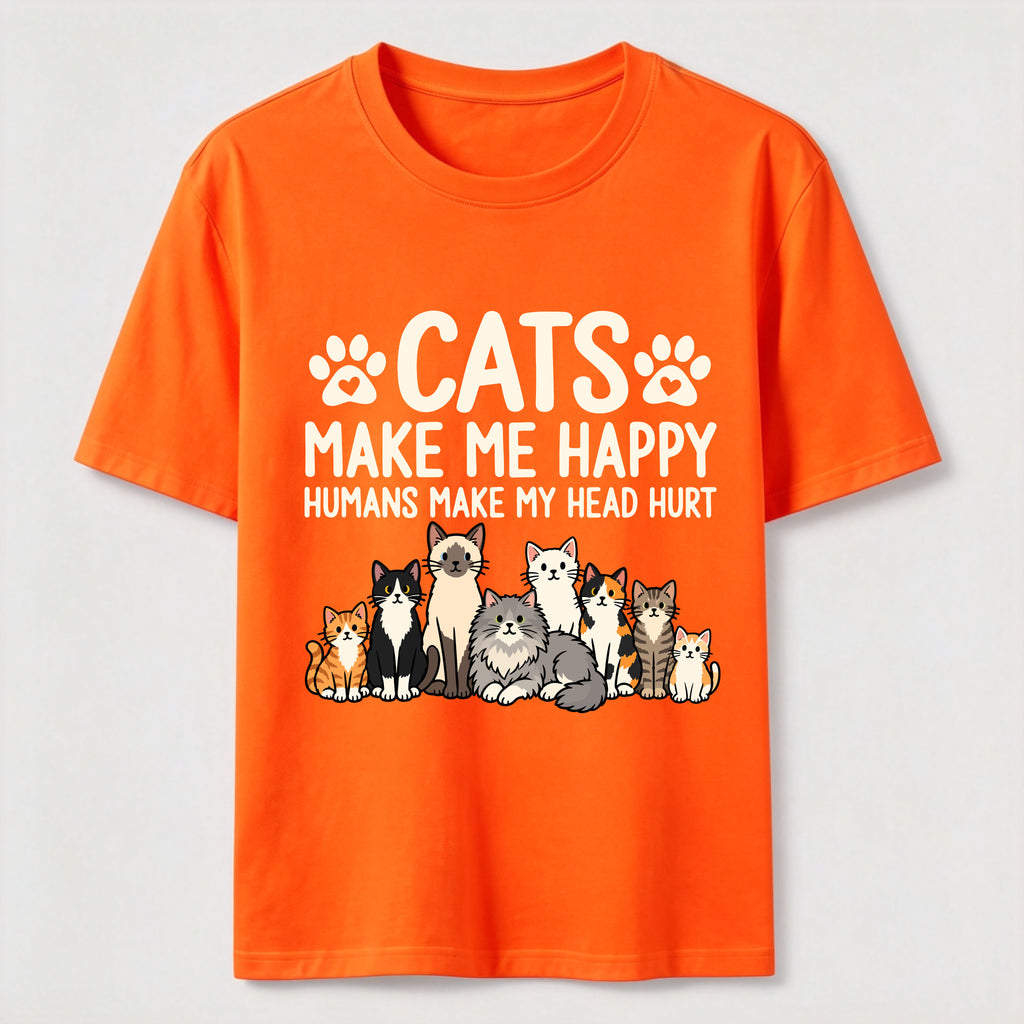 Cats Make Me Happy SLG Classic T-Shirt