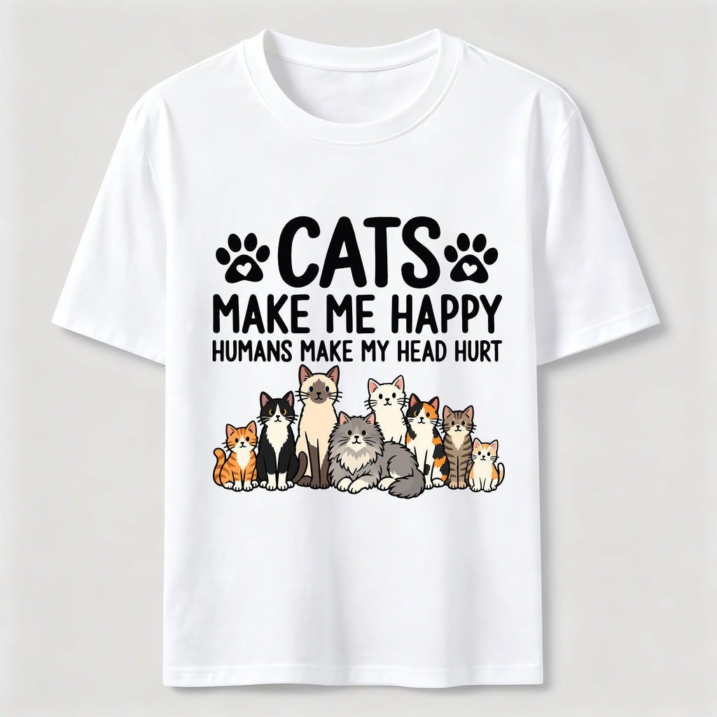 Cats Make Me Happy SLG Classic T-Shirt